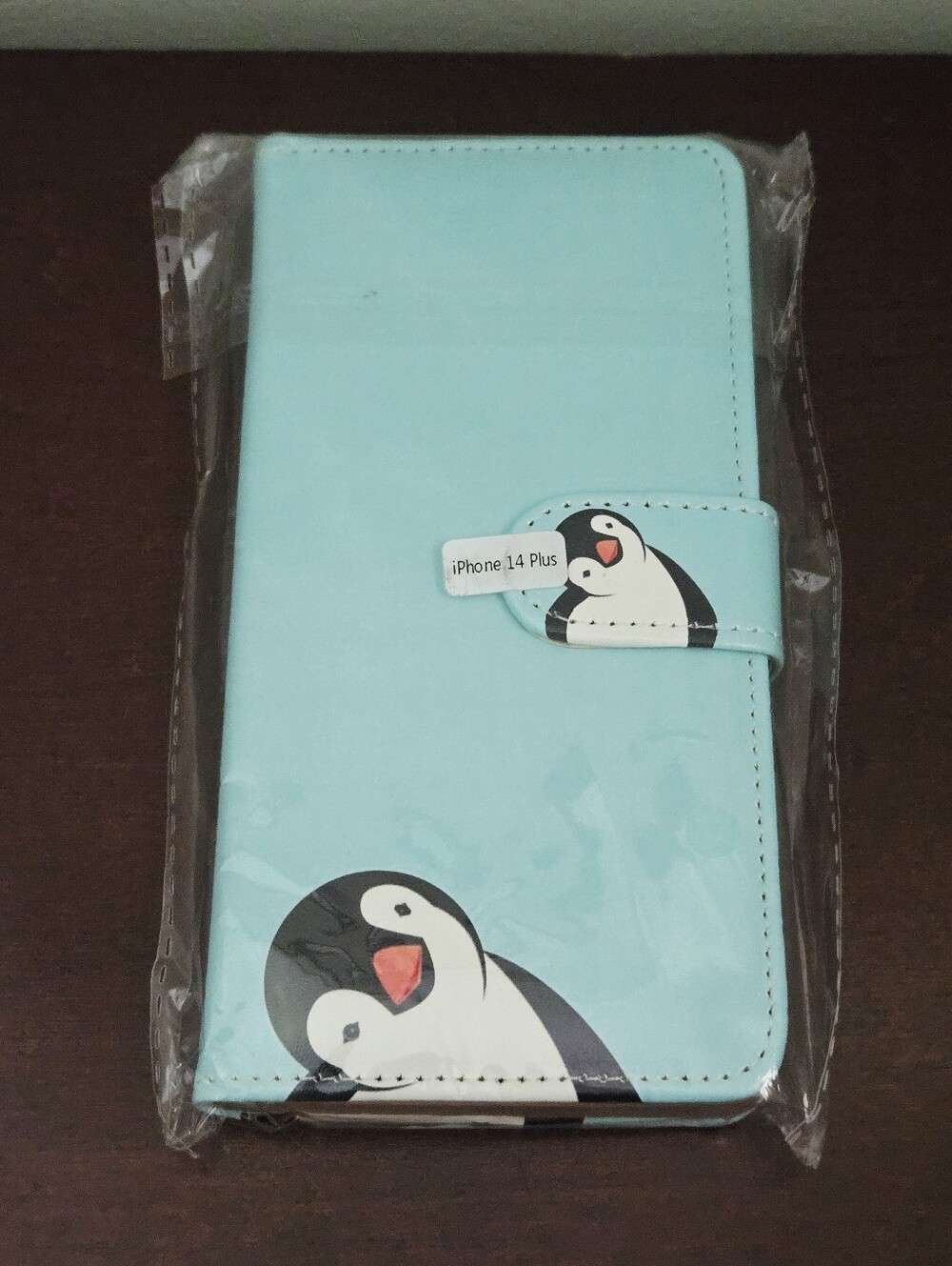 NEW Iphone 14 Plus Penguin Faux Leather Wallet Cell Phone Case Holder